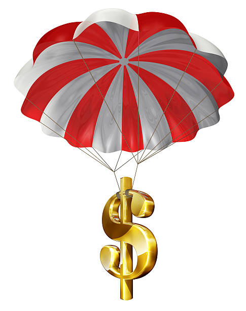 Dollar Sign and Parachute