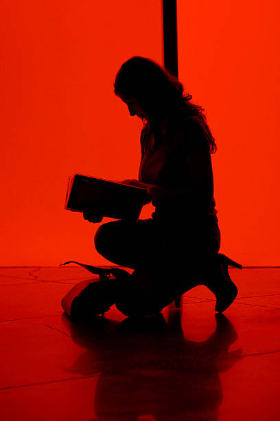 istock Young Woman Reading. Backlit Silhouette 471113769