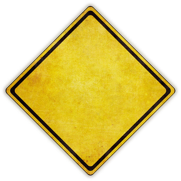 segnale giallo - sign safety danger warning sign foto e immagini stock