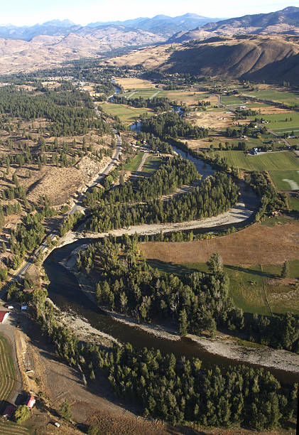 istock Aerial View of River 471114973
