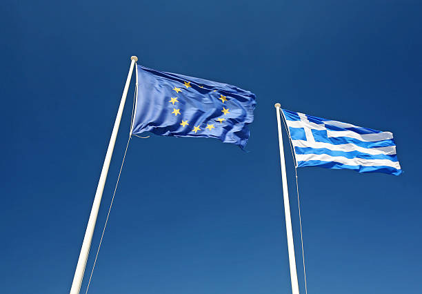istock European Union And Greek Flags 471115857