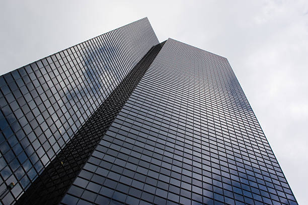 istock Manhattan in reflections: modern USA architecture; glasse's skyscrappers 471115971