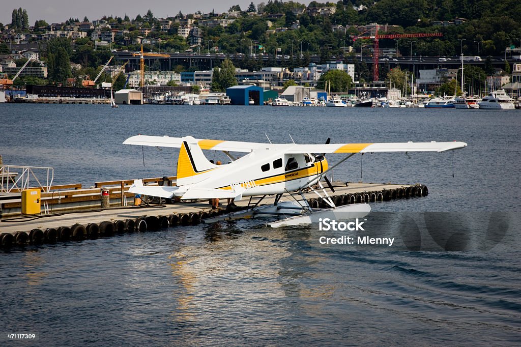 Lake Union Seattle Wodnosamolot - Zbiór zdjęć royalty-free (Seattle)