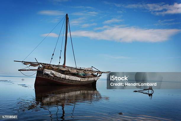 Anchored Boat Stock Photo - Download Image Now - Anchor - Vessel Part, Anchored, Fishing Industry