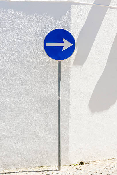 istock Road-sign on the white wall background vertical 471119156