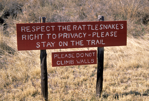 Sign at ruins in New Mexico