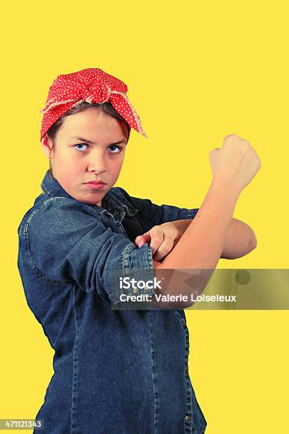 Mangas Arremangadas Foto de stock y más banco de imágenes de Rosie the Riveter - Cultural Icon - Rosie the Riveter - Cultural Icon, Mangas arremangadas, Trabajador manual