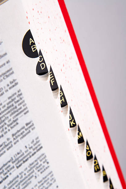 istock Close-up of dictionary with lettered tabs 471121431