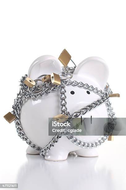 Protect Your Savings Stock Photo - Download Image Now - Lock, Piggy Bank, Business