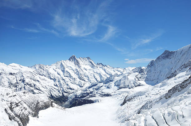 montagne svizzera - jungfraujoch jungfrau bernese oberland monch foto e immagini stock