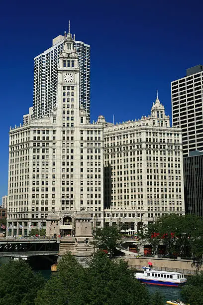 Photo of Chicago,Illinois skyline with Wrigley Building