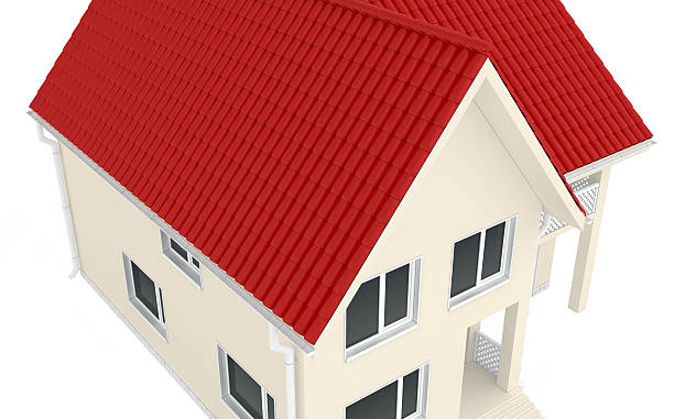 istock Two-storey house with a red roof 471122890