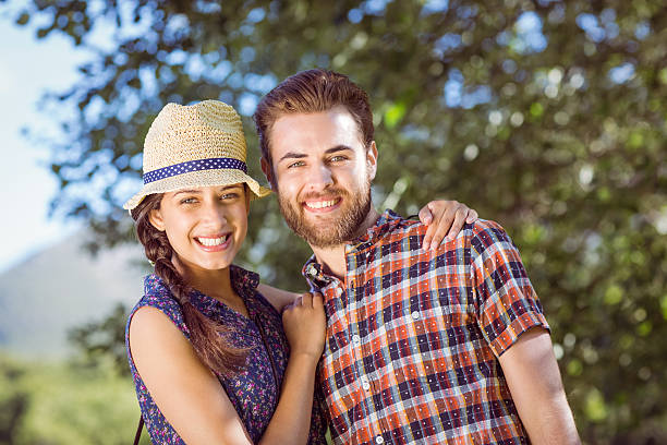 istock Hipster couple smiling at camera 471122942