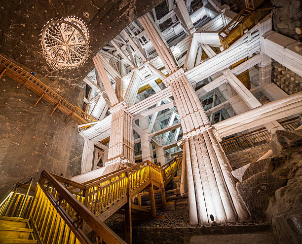 폴란드 광산 wieliczka 소금 - mine of salt 뉴스 사진 이미지