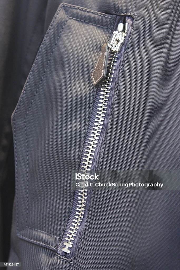 Jaqueta com zíper no bolso roupas de moda - Foto de stock de Bolso royalty-free