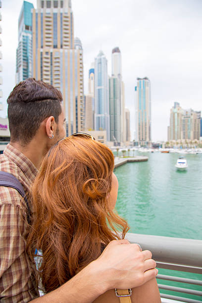istock Couple in Dubai Marina 471123986
