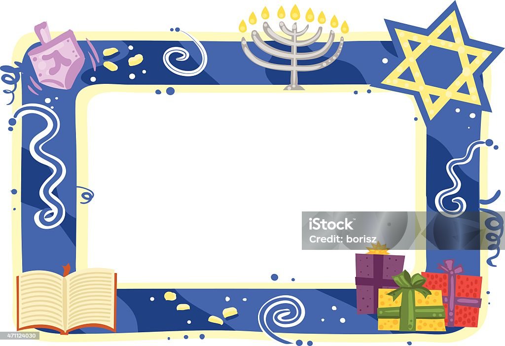 Marco de Hanukkah - arte vectorial de 2015 libre de derechos