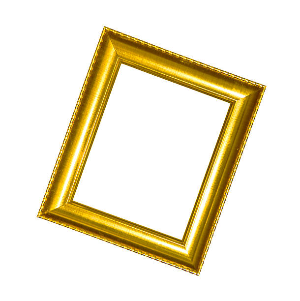 istock Gold picture frame isolated on white background 471124062