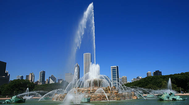 istock Chicago,Illinois cityscape and skyscrapers 471124455