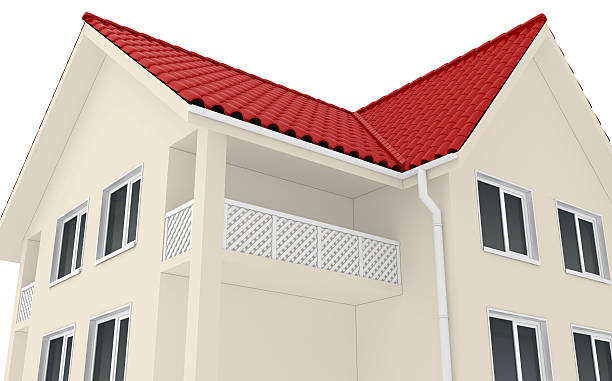 istock Country house with a red roof 471124740