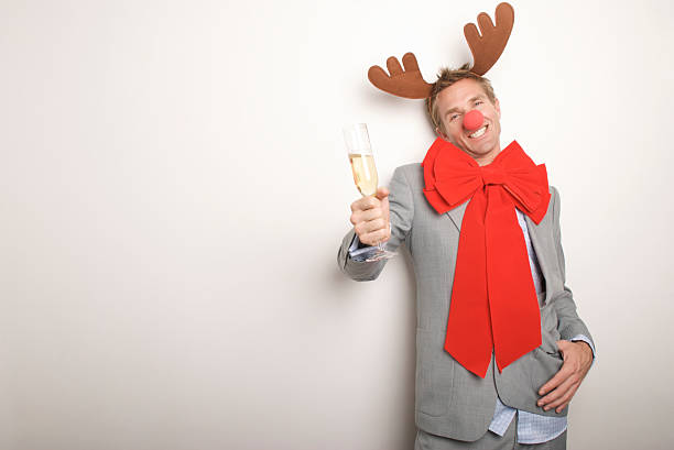 istock Red-Nosed Reindeer Making a Drunken Fool of Himself 471124741