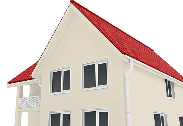 Country house in beige color