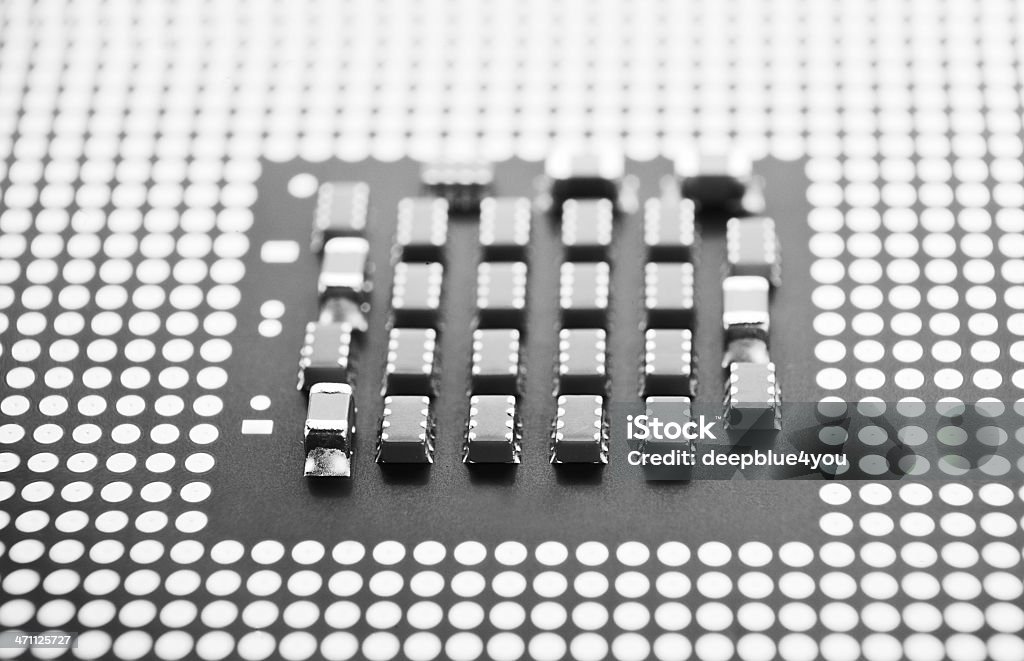 Condensatori, chip di CPU - Foto stock royalty-free di Accuratezza