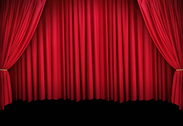 istock Theatre Stage with Red Curtain 471126049