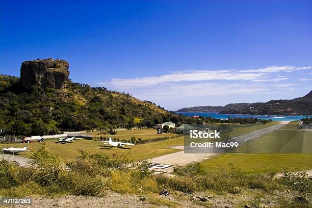 Aeródromo De St Barths Foto de stock y más banco de imágenes de San Bartolomé - San Bartolomé, Aeropuerto, Avión