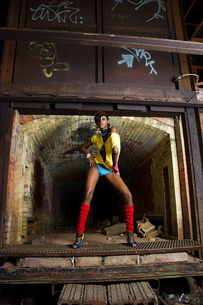 istock Woman standing in factory. 471127949