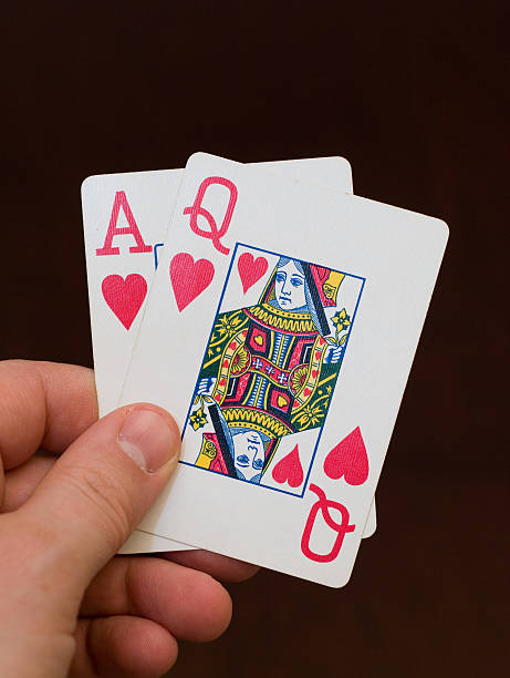 Two Poker Cards stock photo