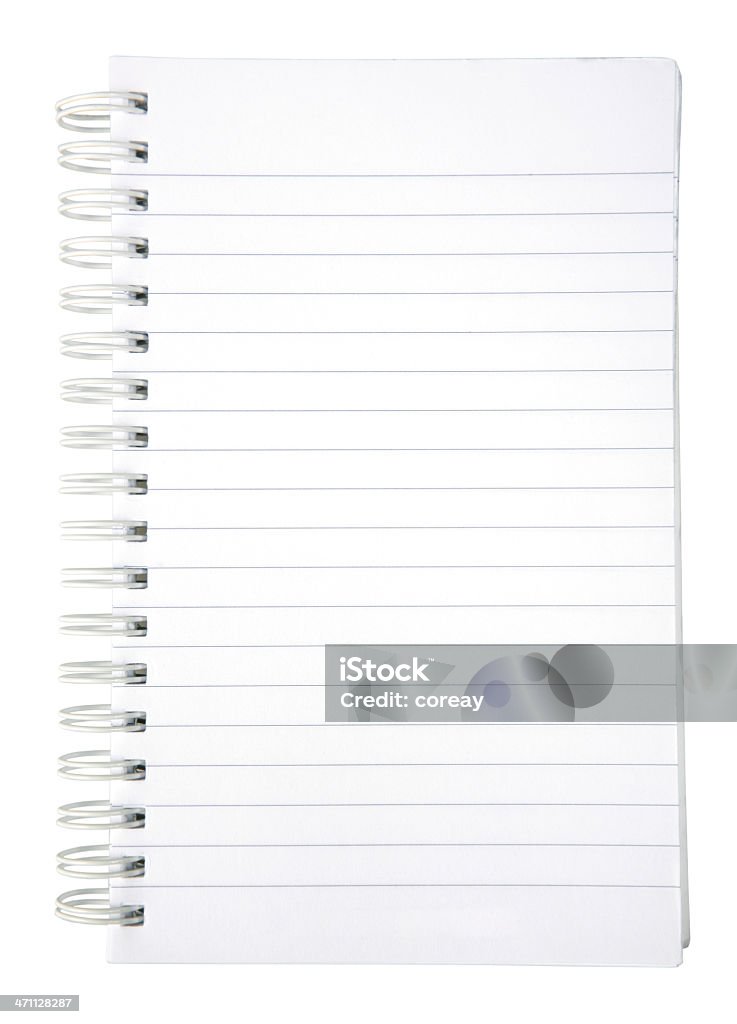 Blanco cuaderno con espiral - Foto de stock de Artículo de papelería libre de derechos