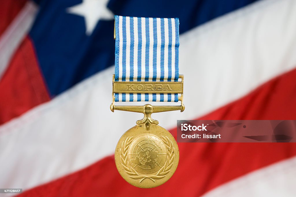 Korea War Medal Korean War Stock Photo