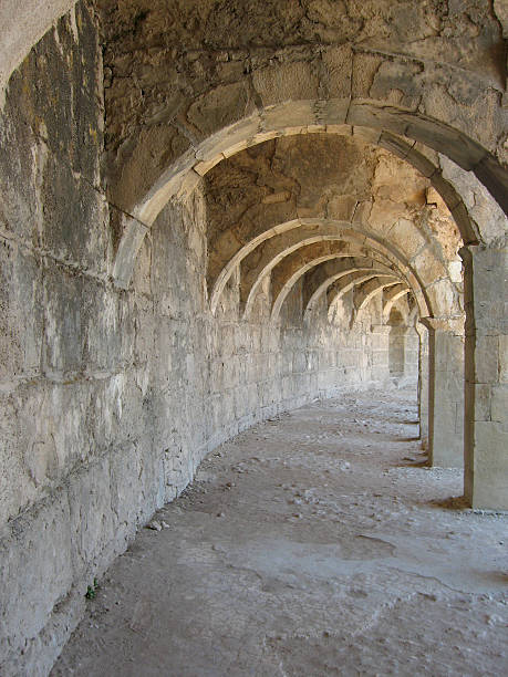 arched corridor - fsachs78 stockfoto's en -beelden