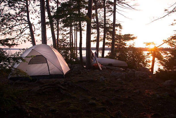 istock Tent In The Forest at Sunset During A Summer Camp 471128793
