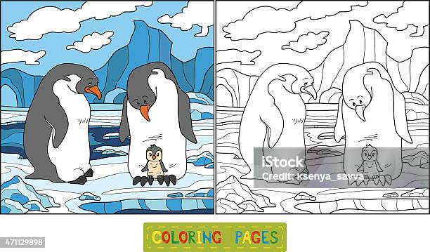 Coloring Book Stock Illustration - Download Image Now - Coloring Book Page - Illlustration Technique, Penguin, Outline