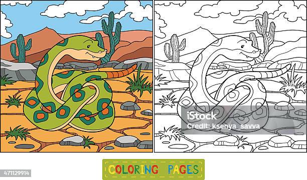 Coloring Book Stock Illustration - Download Image Now - Snake, 2015, Activity