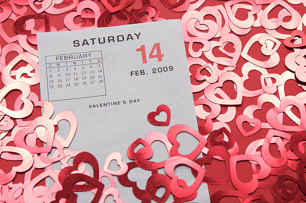istock Saturday Feb 14 2009 Calendar w Hearts 471129973
