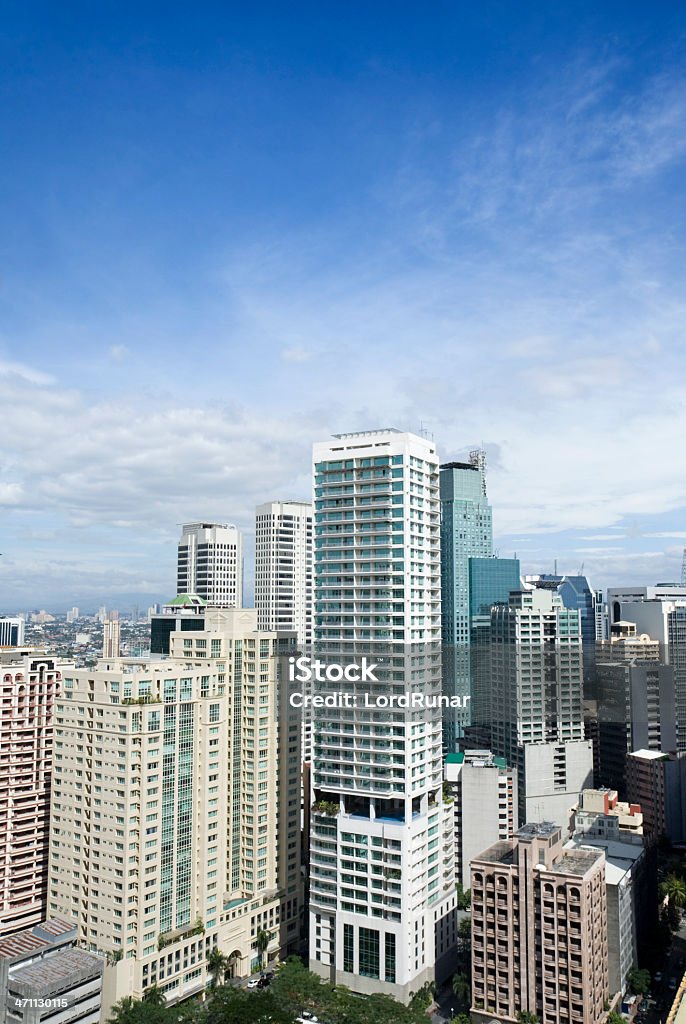 Modern district Modern office and residential skyscrapers. Makati district, Manila, Philippines. Aerial View Stock Photo