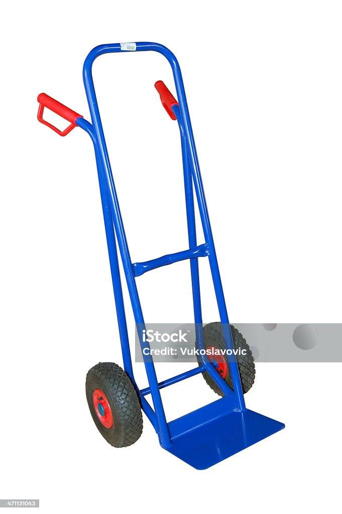 Cargo cart. Cargo cart, isolated on white. Business Finance and Industry Stock Photo
