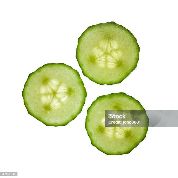 Pepino Às Rodelas - Fotografias de stock e mais imagens de Comida - Comida, Comida e Bebida, Cor verde