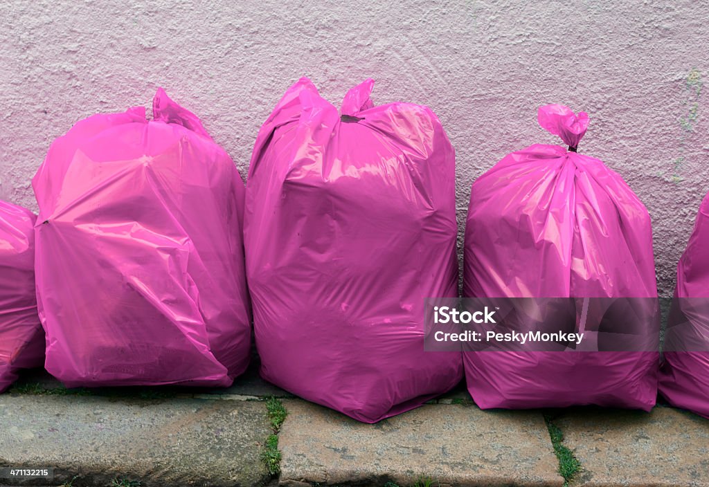 Pink Trash Bags Stock Photo - Download Image Now - Bag, Garbage, Garbage Bag  - iStock