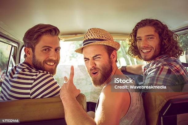 Hipster Friends On Road Trip Stock Photo - Download Image Now - 20-24 Years, 20-29 Years, 2015