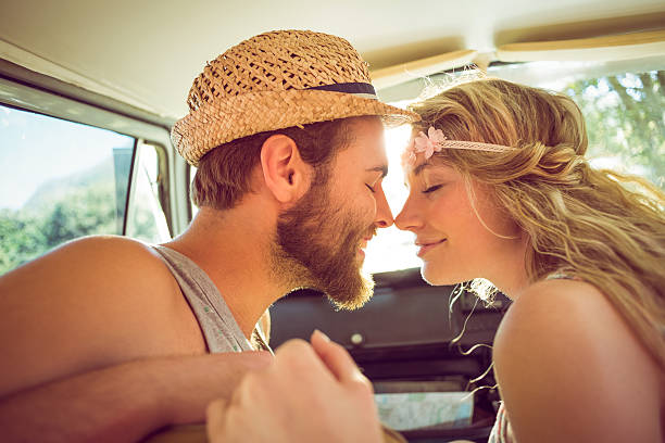 istock Hipster couple on road trip 471132564