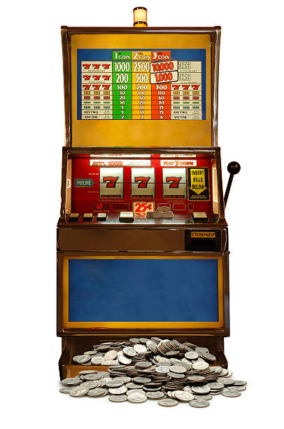 jackpot スロットマシン - gambling coin operated machine jackpot ストックフォトと画像