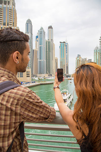 istock Couple in Dubai Marina 471133262