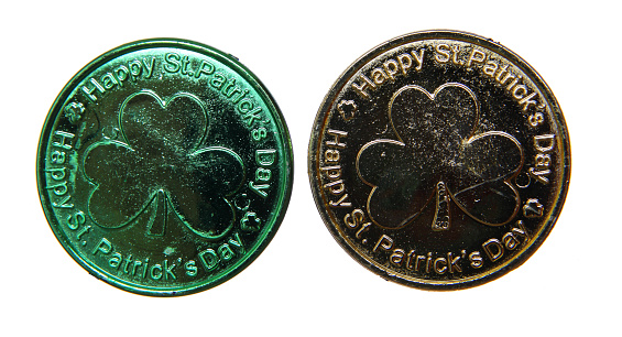 Green and Gold St Patrick's Day Coins... from the pot at the end of the Rainbow!