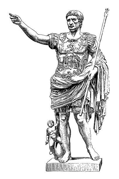 ローマ皇帝 - roman rome statue augustus caesar点のイラスト素材／クリップアート素材／マンガ素材／アイコン素材