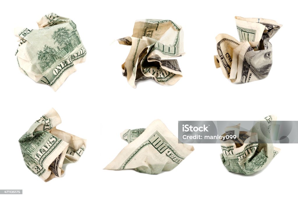 Ruvida 100 dollari canadesi (posteriore - Foto stock royalty-free di Spiegazzato