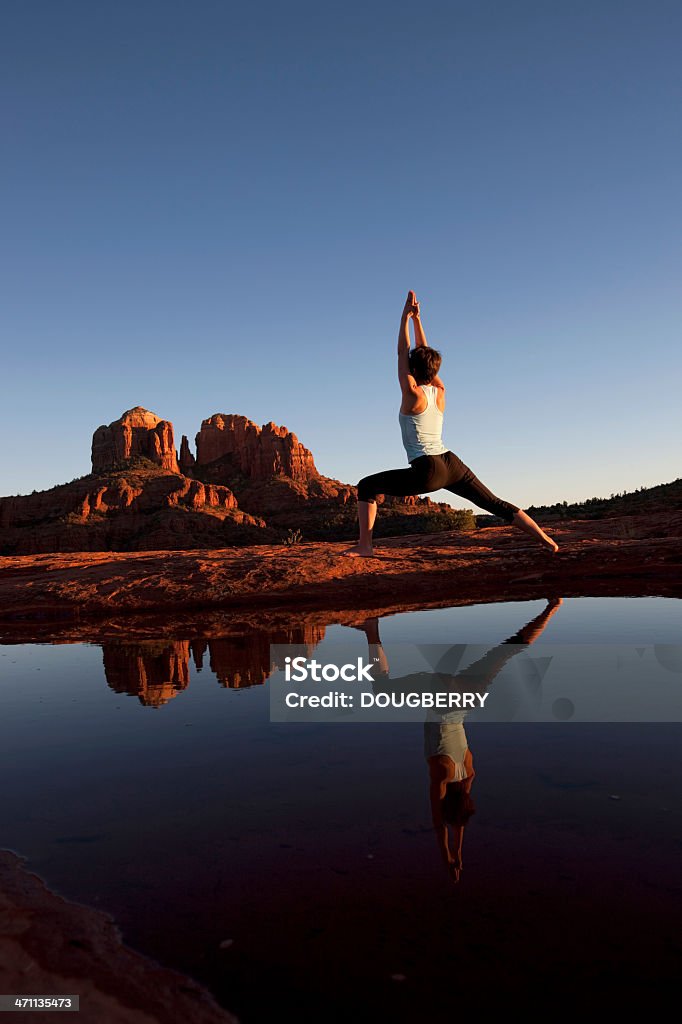 Fitness-yoga - Lizenzfrei Red Rocks-Staatspark Stock-Foto